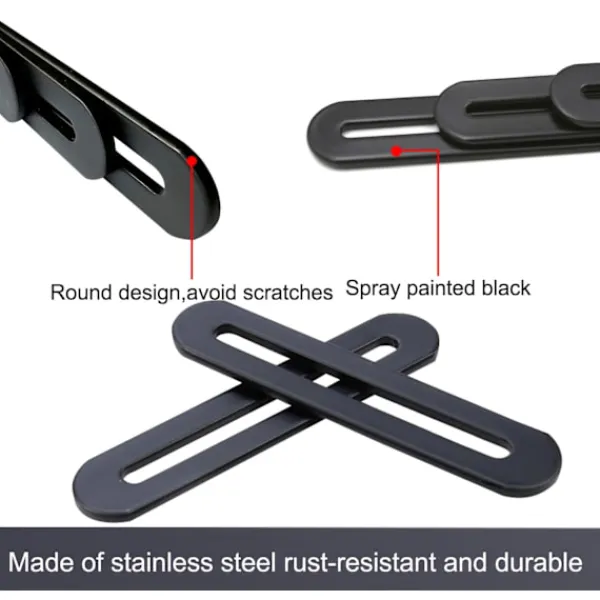 Balkongmöbler>155 x 19mm Fästben Svart Rostfritt Stål Fästben Monteringsben för Reparation Koppling Möbelbeslag 4st (4, 155*19mm)