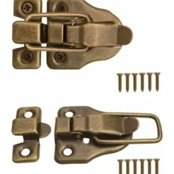 Kistor & Koffertar>2 x spännen för kistor, lådor, resväskor, metallbeslag, vintage