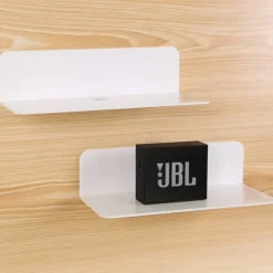 Hyllor>Akryl Flytande Vägghyllor Set om 2, Skadesfri Utvidgning av Väggyta, Liten Visningshylla för Smarthögtalare/Actionfigurer med Kabelklämmor Vit | Fyndiq
