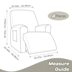 Fåtöljer>All-inclusive elastisk recliner soffaöverdrag enfärgad polarfleece soffa kudde överdrag för alla årstider Recliner överdrag