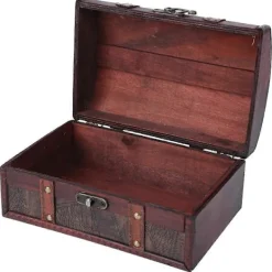 Kistor & Koffertar>Antik Förvaringslåda Trä Antika Hantverk Samlarobjekt Tillbehör för Rekvisita / Smycken Utan Lås