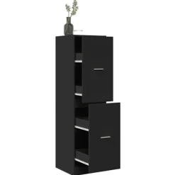 vidaXL Skåp>Apoteksskåp svart 40x41x144,5 cm konstruerat trä