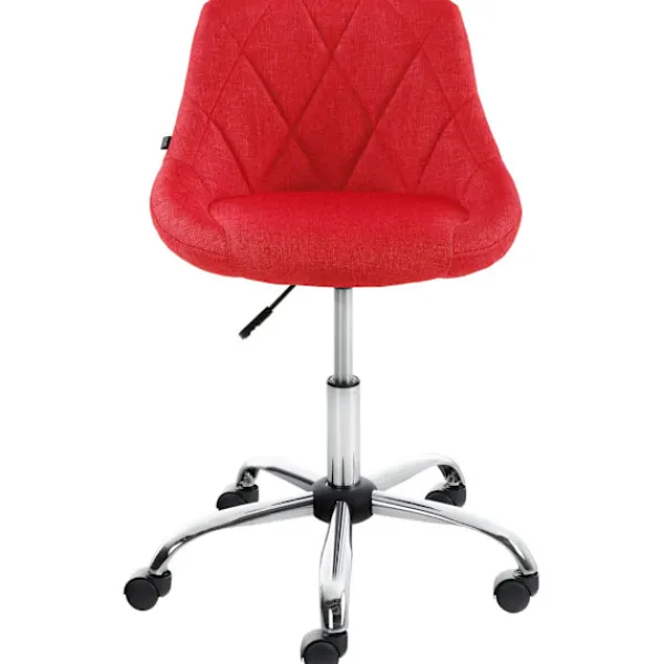 BellaFurn Kontorsmöbler>Arbetspall - Bekväm säte - Höjdjusterbar, roterbar och ergonomisk design Färg: Röd | Material: damm