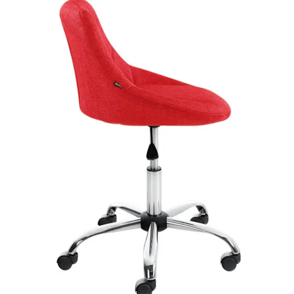 BellaFurn Kontorsmöbler>Arbetspall - Bekväm säte - Höjdjusterbar, roterbar och ergonomisk design Färg: Röd | Material: damm