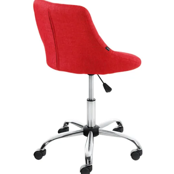 BellaFurn Kontorsmöbler>Arbetspall - Bekväm säte - Höjdjusterbar, roterbar och ergonomisk design Färg: Röd | Material: damm