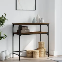 vidaXL Småbord>Avlastningsbord brun ek 75x35,5x75 cm konstruerat trä