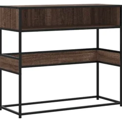 vidaXL Småbord>Avlastningsbord brun ek 90x35x80 cm konstruerat trä