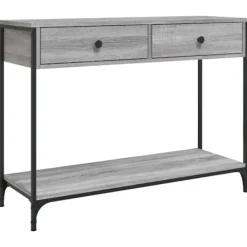 vidaXL Småbord>Avlastningsbord grå sonoma 100x34,5x75 cm konstruerat trä