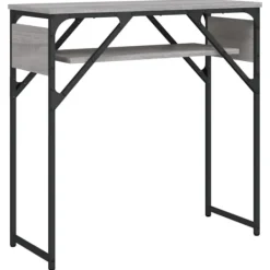 vidaXL Småbord>Avlastningsbord med hylla grå sonoma 75x30x75cm konstruerat trä