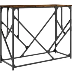 vidaXL Småbord>Avlastningsbord rökfärgad ek 100x40x80 cm konstruerat trä