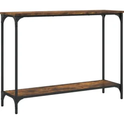 vidaXL Småbord>Avlastningsbord rökfärgad ek 101x30,5x75 cm konstruerat trä