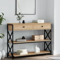 vidaXL Småbord>Avlastningsbord sonoma-ek 100x28x75 cm konstruerat trä