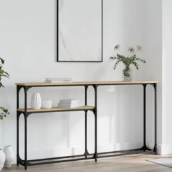 vidaXL Småbord>Avlastningsbord sonoma-ek 145x22,5x75 cm konstruerat trä