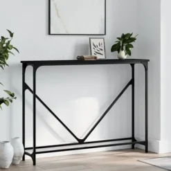 vidaXL Småbord>Avlastningsbord svart 102x22,5x75 cm konstruerat trä