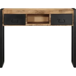 vidaXL Småbord>Avlastningsbord 100x35x75 cm massivt grovt trä mango