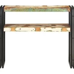vidaXL Småbord>Avlastningsbord 90x30x75 cm massivt återvunnet trä