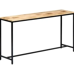 vidaXL Småbord>Avlastningsbord 140x35x76 cm massivt grovt mangoträ