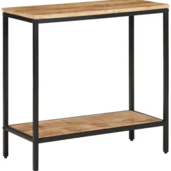 vidaXL Småbord>Avlastningsbord 70x35x70 cm massivt grovt mangoträ