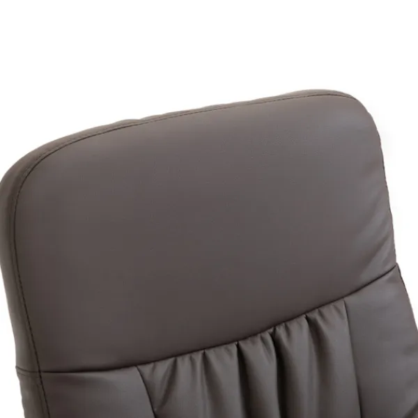 Northio Fåtöljer>Avslappningsstol Med Fotpall Förvaringsutrymme Massagestol Tv-Stol Fåtölj Ergonomisk Stol Med 10 Vibrationspunkter Konstläder Brun 76X81X105 Cm