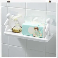 Hyllor>Badrum Flytande Plast Vägghylla - Makeup Förvaring Kryddor Orga