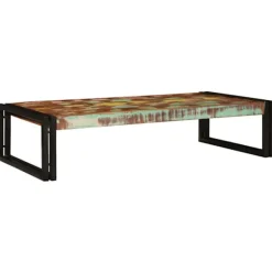 vidaXL Soffbord>Badrumshylla 100 x 50 x 23 cm Massivt Mangoträ och Järn