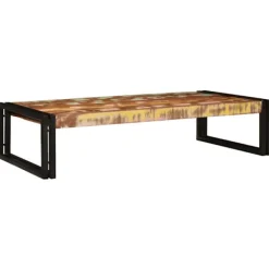 vidaXL Soffbord>Badrumshylla 100 x 50 x 23 cm Massivt Mangoträ och Järn