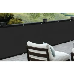 Balkongmöbler>Balkong insynsskydd vind- och UV-skydd, 90 x 300 cm, svart