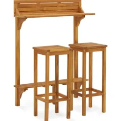 vidaXL Balkongmöbler>Balkongbar 3 delar massivt akaciaträ
