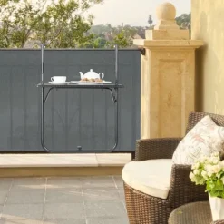 B2X Balkongmöbler>Balkongbord fällbart svart