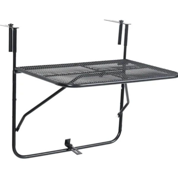 vidaXL Balkongmöbler>Balkongbord svart 60x40 cm stål
