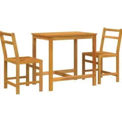 vidaXL Balkongmöbler>Balkonggrupp 3 delar massivt akaciaträ