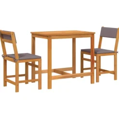 vidaXL Balkongmöbler>Balkonggrupp med dynor 3 delar massivt akaciaträ