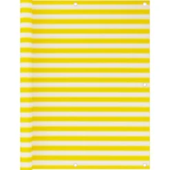 vidaXL Balkongmöbler>Balkongskärm gul och vit 120x600 cm HDPE