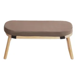 OEM Pallar>Bambu Knäande Meditationspall, Mjuk Sammetkudde, Fällbar Design,Kaffe