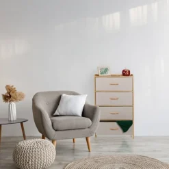 Northix Byråer>Bambuförvaringsenhet med 4 tyglådor