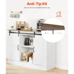 DUOKU Skåp>Bar Möbel - - 106 x 40 x 81,5 cm - Kaffe Skåp - Förvaring 3 Nivåer - Modernt Stil