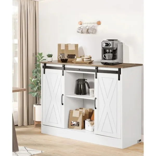 DUOKU Skåp>Bar Möbel - - 106 x 40 x 81,5 cm - Kaffe Skåp - Förvaring 3 Nivåer - Modernt Stil