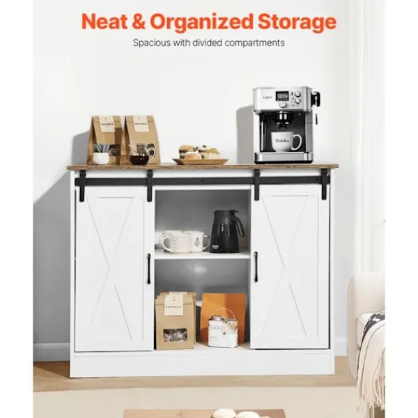 DUOKU Skåp>Bar Möbel - - 106 x 40 x 81,5 cm - Kaffe Skåp - Förvaring 3 Nivåer - Modernt Stil