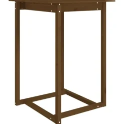 vidaXL Balkongmöbler>Barbord honungsbrun 80x80x110 cm massivt furuträ