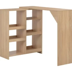 vidaXL Matbord>Barbord med flyttbar hylla ek 138x39x110 cm