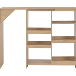 vidaXL Matbord>Barbord med flyttbar hylla ek 138x39x110 cm