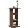vidaXL Småbord>Barbord med förvaring brun ek 60x60x102 cm konstruerat trä