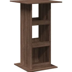 vidaXL Småbord>Barbord med förvaring brun ek 60x60x102 cm konstruerat trä