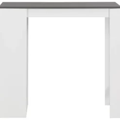 vidaXL Matbord>Barbord med hylla vit 110x50x103 cm