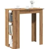 vidaXL Balkongmöbler>Barbord med hyllor artisan ek 102x50x103,5 cm konstruerat trä