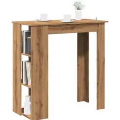 vidaXL Balkongmöbler>Barbord med hyllor artisan ek 102x50x103,5 cm konstruerat trä