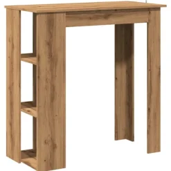 vidaXL Balkongmöbler>Barbord med hyllor artisan ek 102x50x103,5 cm konstruerat trä