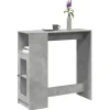 vidaXL Småbord>Barbord med ställ betonggrå 101x40x103,5 cm konstruerat trä
