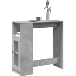 vidaXL Småbord>Barbord med ställ betonggrå 101x40x103,5 cm konstruerat trä