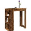 vidaXL Matbord>Barbord med ställ åldrat trä 102x50x103,5 cm konstruerat trä